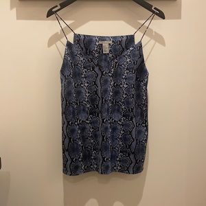 H&M blue snake print top